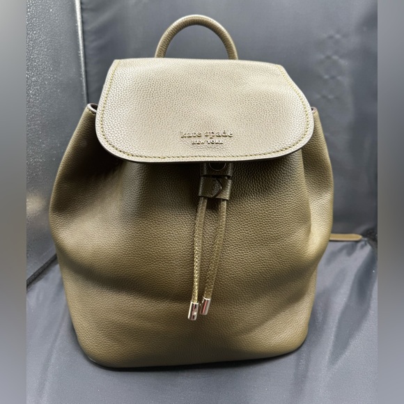 kate spade Handbags - Kate Spade olive green New York sinch pebbled leather backpack